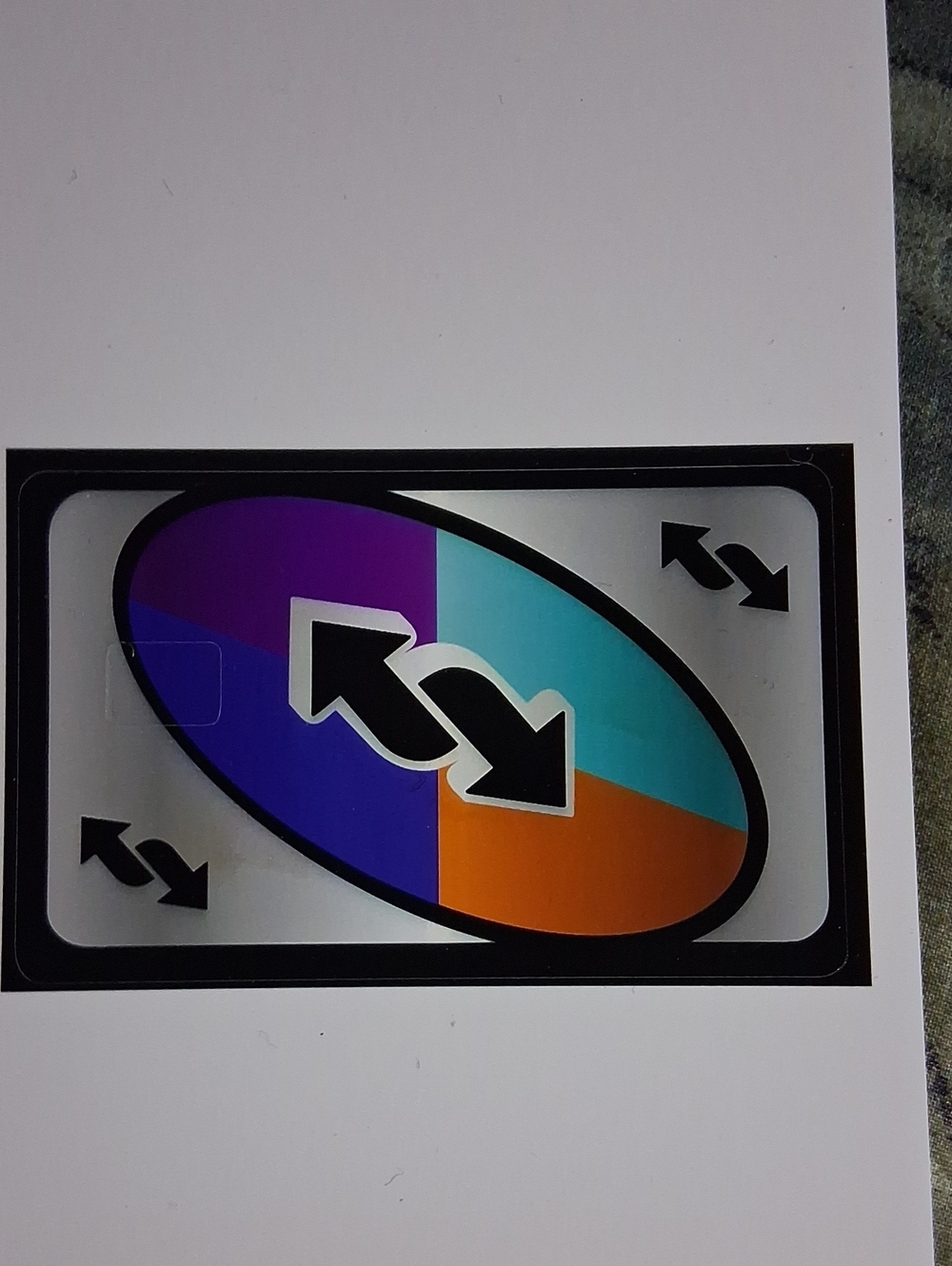 Multicolor Arrow Oval Sticker - Purple, Teal & Orange Debit Card Cover